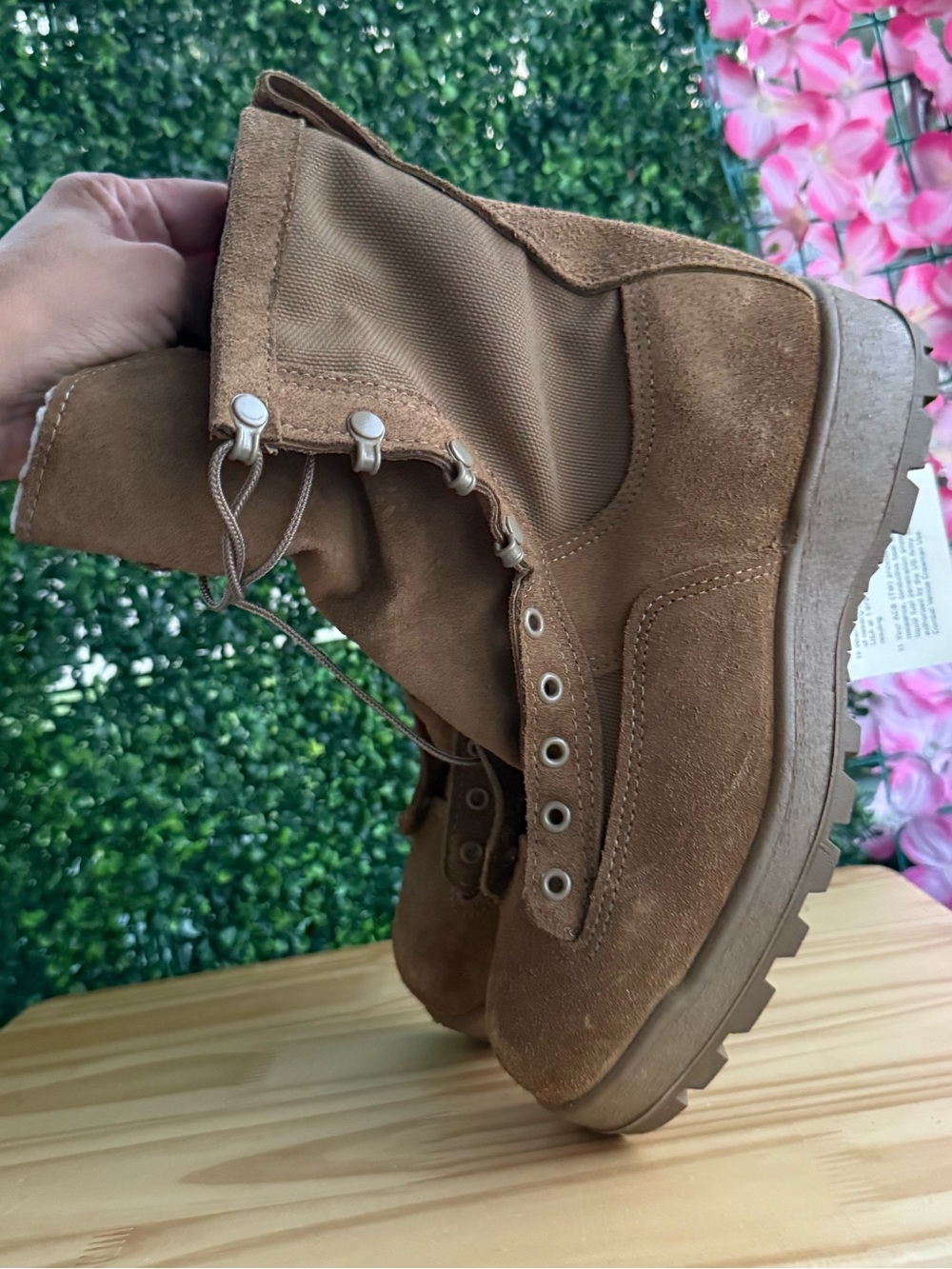 McRae US Army Combat Boots Men’s 8.5R Tan Suede Vibram USA NWT - Picture 5 of 8